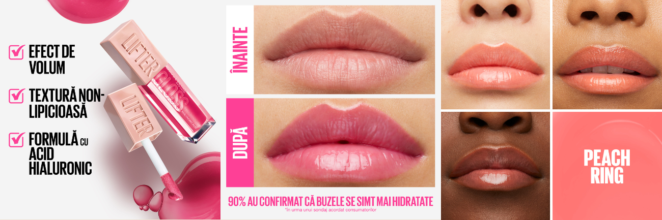 Luciu de buze cu acid hialuronic Lifter Gloss, Maybelline